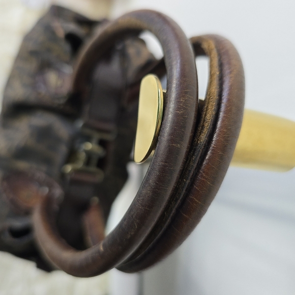 FENDI Zucca Etnico Handbag Tote Bag Nylon Canvas Leather Khaki Dark Brown - Picture 6 of 16